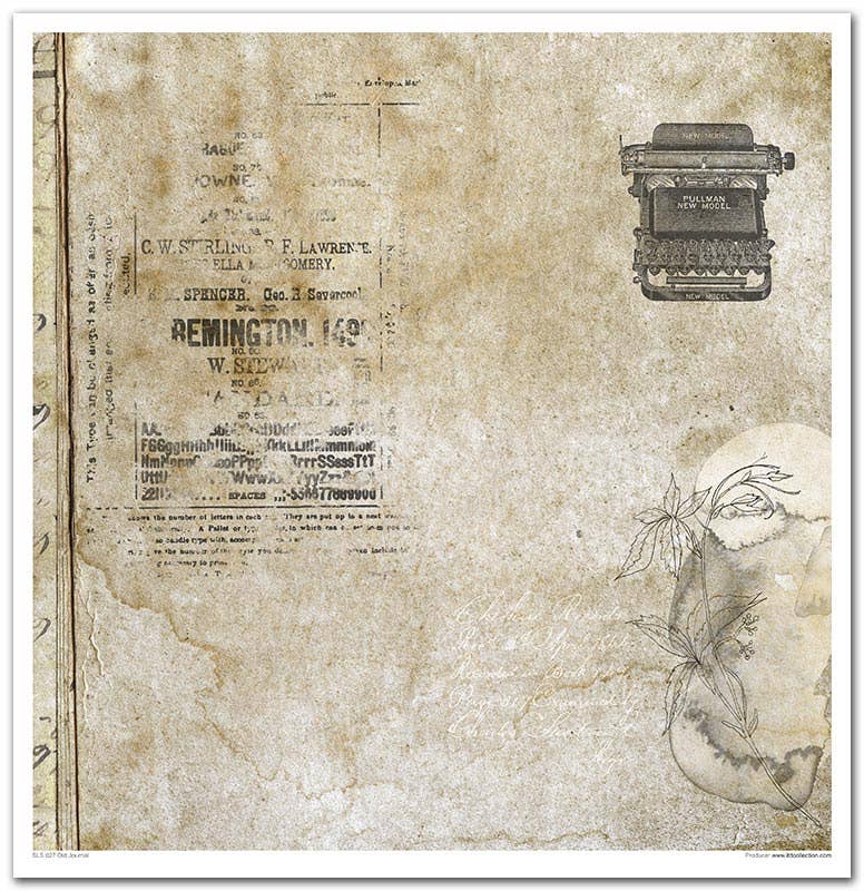 ITD: 12x12 inches paper pack OLD JOURNAL