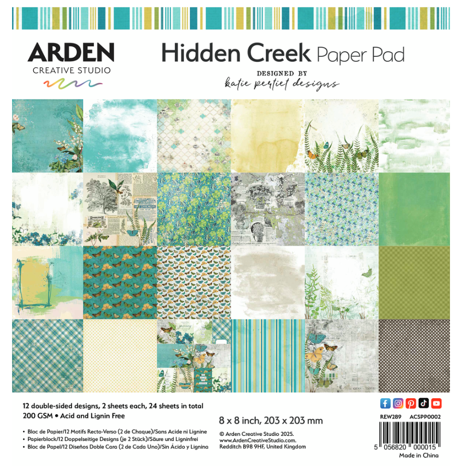 PREORDINE: Arden Creative Studio Hidden Creek 12x12 Inch Paper Pad