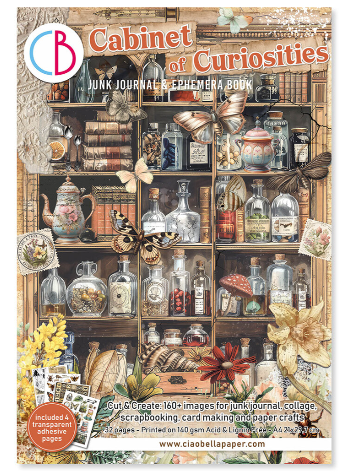 PREORDINE: CiaoBella A4 Junk Journal Ephemera Book Cabinet of Curiosities