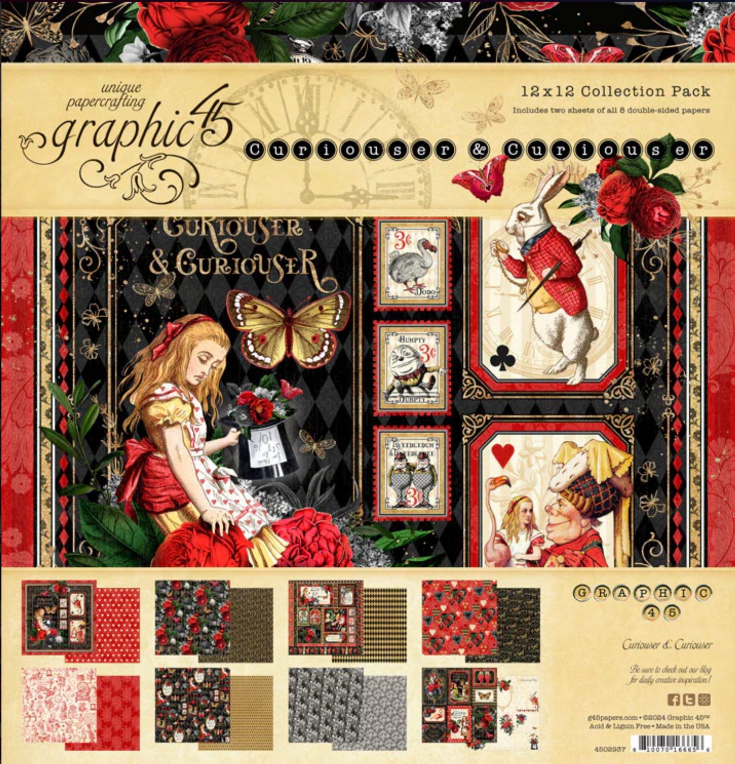 Graphic45: Curiouser & Curiouser 12x12 Inch Collection Pack