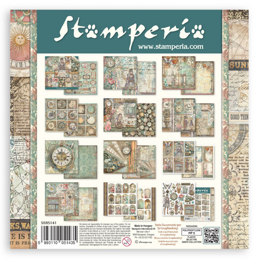 Stamperia: Gardens of Time 8x8 Inch Paper Pack