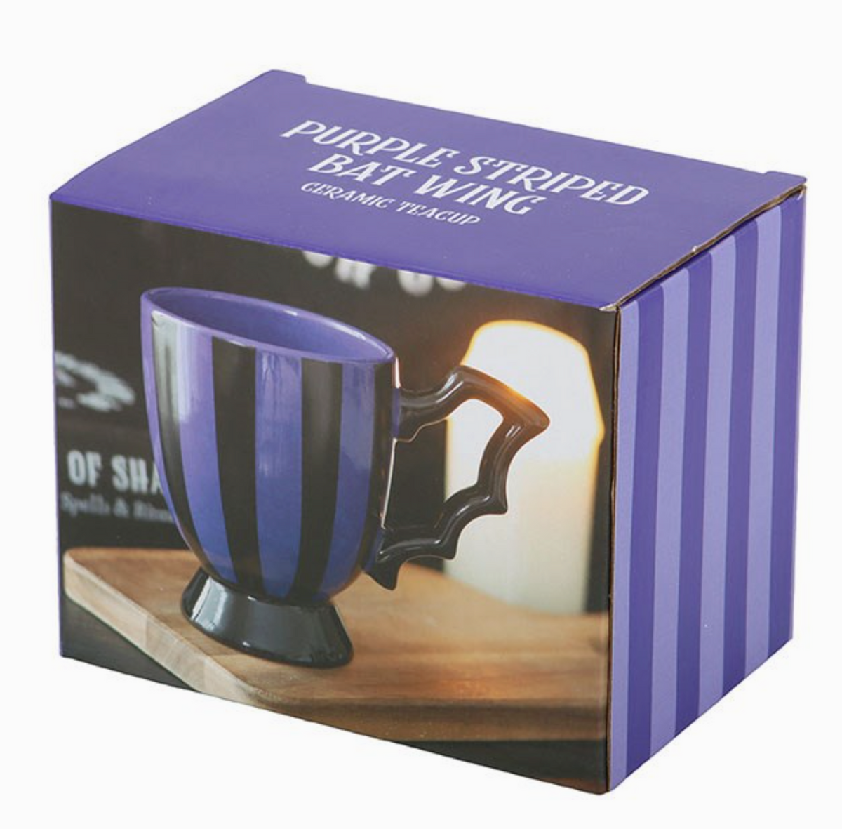 Tazza ala di pipistrello - viola e nero