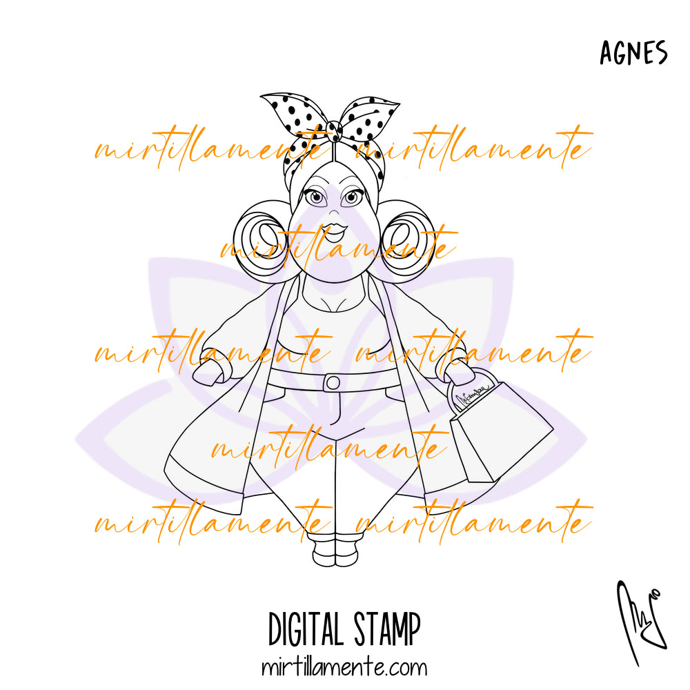 Le Gine: AGNES - digital stamp