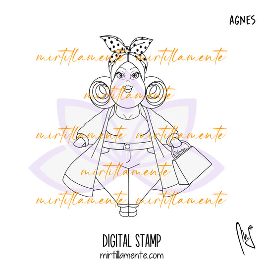 Le Gine: AGNES - digital stamp