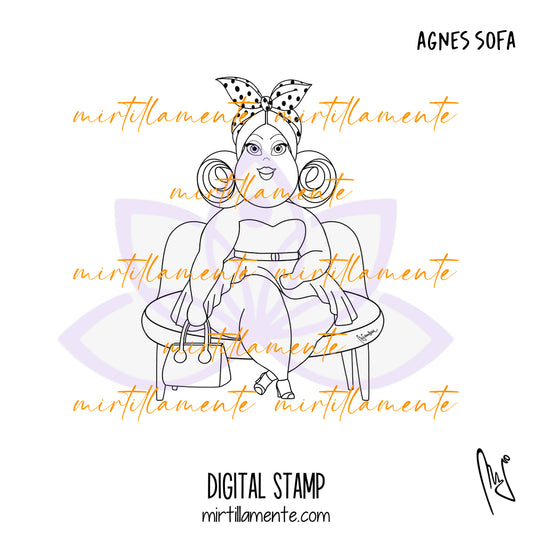 Le Gine: AGNES SOFA - digital stamp