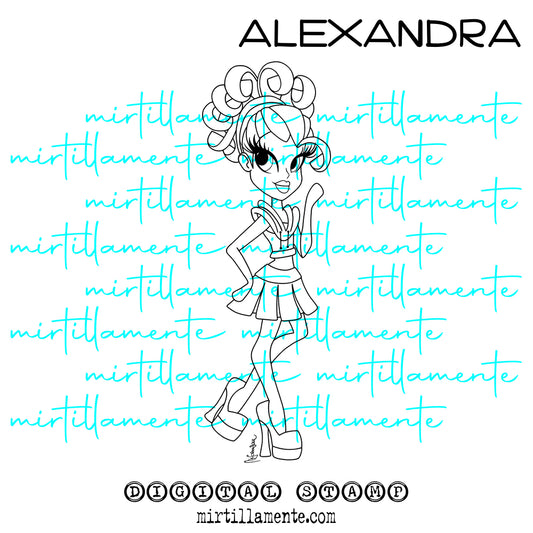 Le Pine: ALEXANDRA - digital stamp