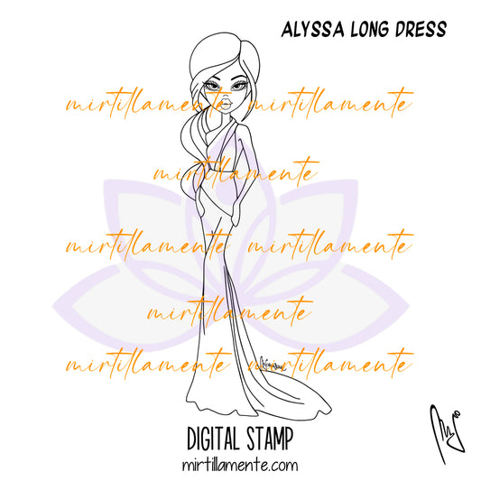 Le Olivie: ALYSSA LONG DRESS - digital stamp