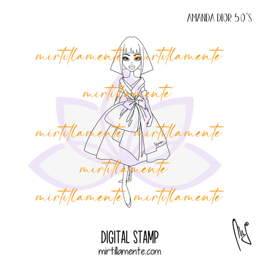Le Olivie: AMANDA DIOR 50s - digital stamp