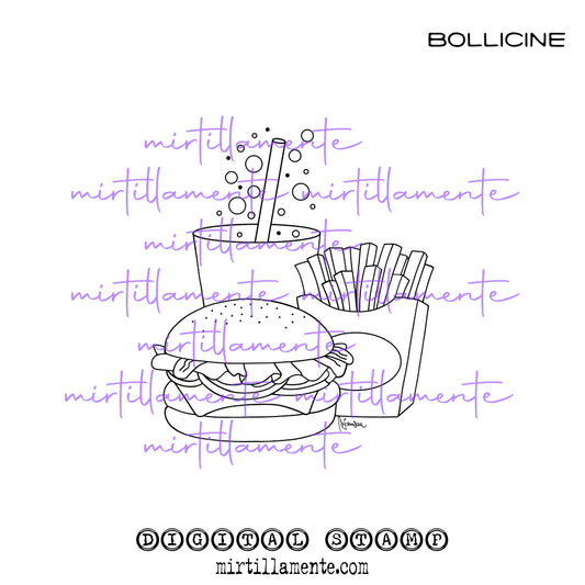 Eat & Drink: BOLLICINE - digital stamp