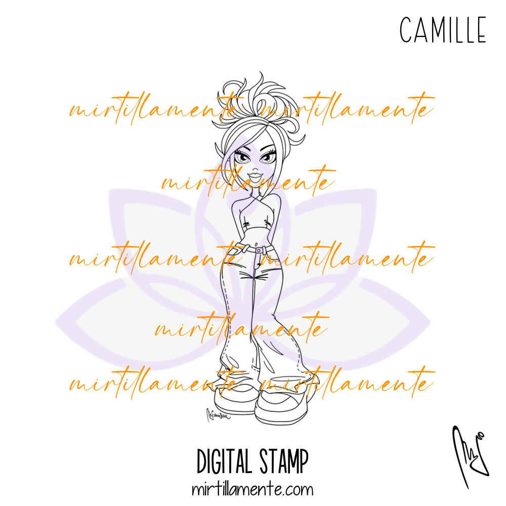 Le Pine: CAMILLE - digital stamp