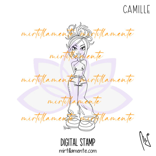Le Pine: CAMILLE - digital stamp