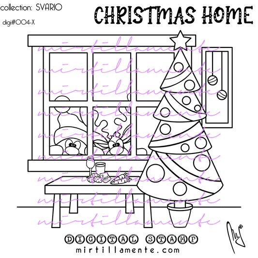 Svario: CHRISTMAS HOME - digital stamp