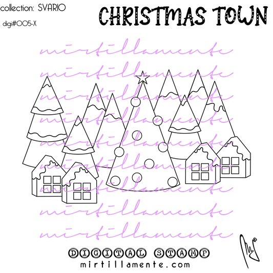 Svario: CHRISTMAS TOWN - digital stamp