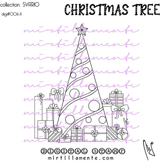 Svario: CHRISTMAS TREE - digital stamp