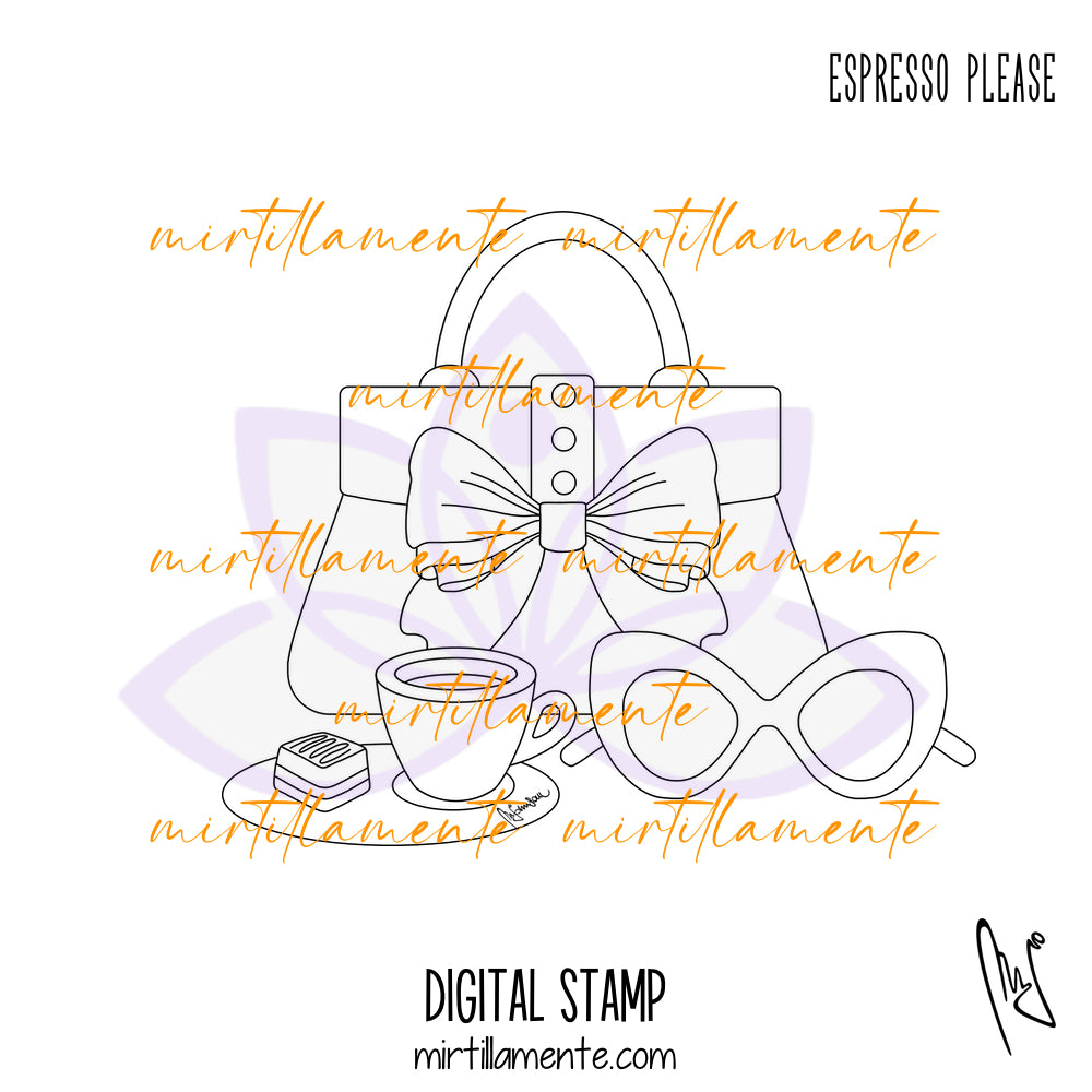 Eat & Drink: ESPRESSO PLEASE - digital stamp