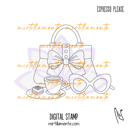 Eat & Drink: ESPRESSO PLEASE - digital stamp