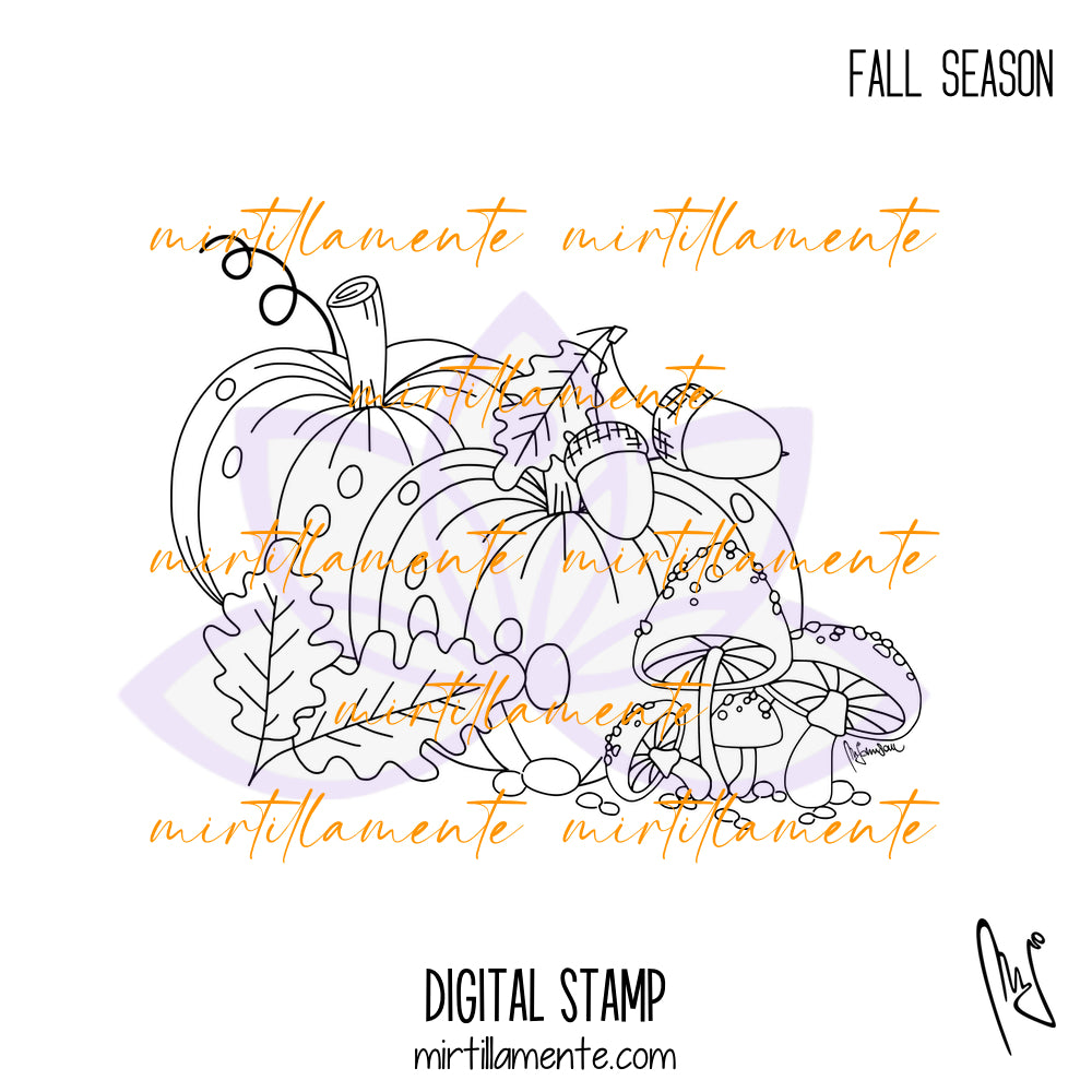 Nature: FALL SEASON - digital stamp