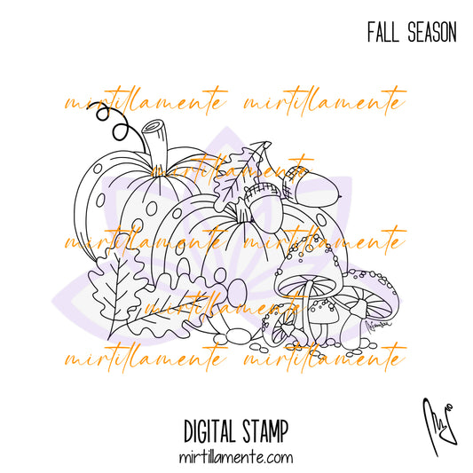 Nature: FALL SEASON - digital stamp