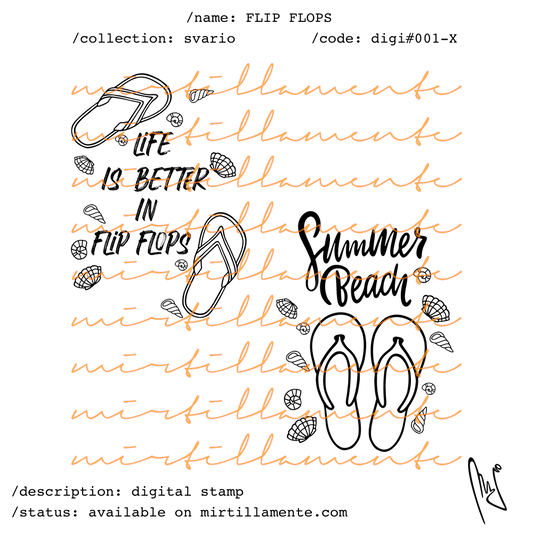 Svario: FLIP FLOPS - digital stamp