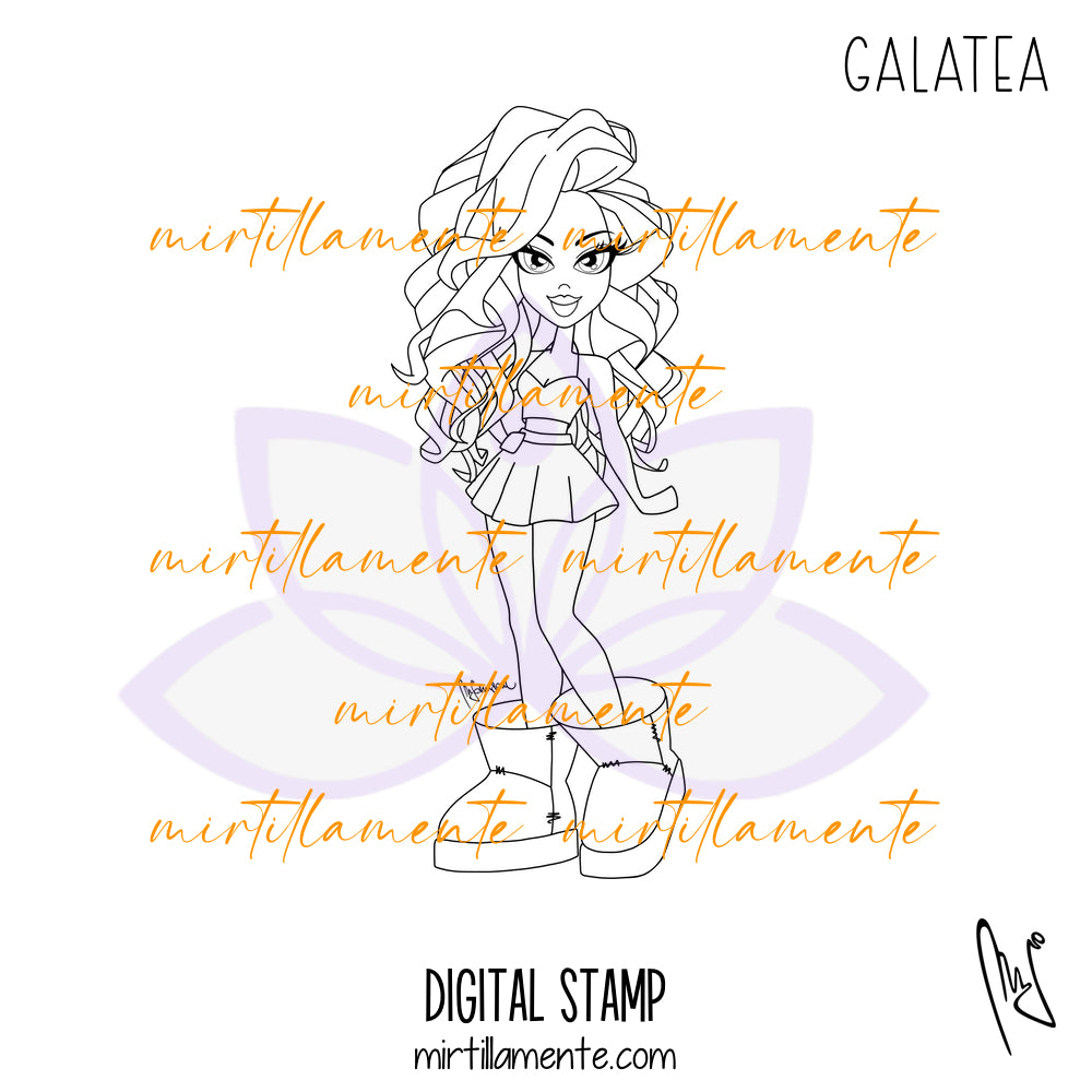 Le Pine: GALATEA - digital stamp