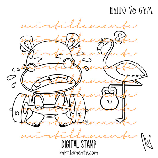 Crazy Paws: HYPPO GYM - digital stamp