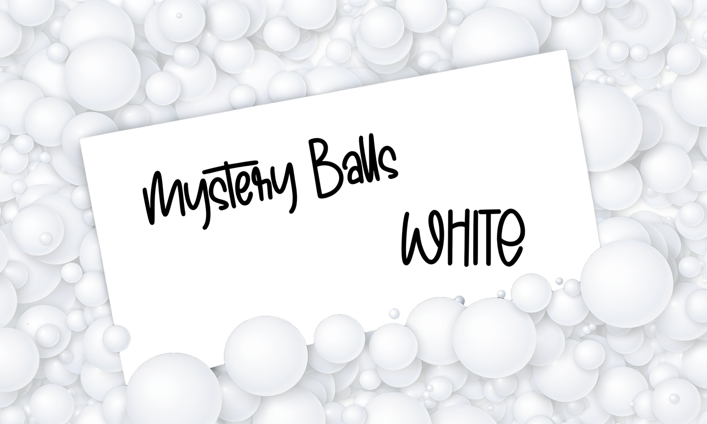 Craft Supplies: Mystery Balls WHITE
