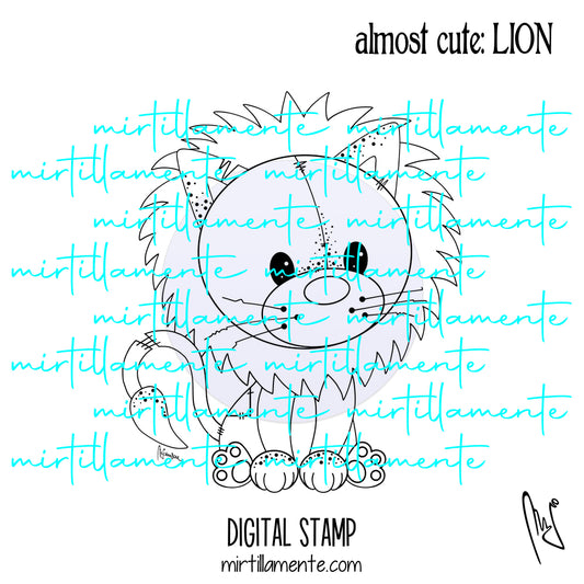 Almost Cute: LION - digital stamp