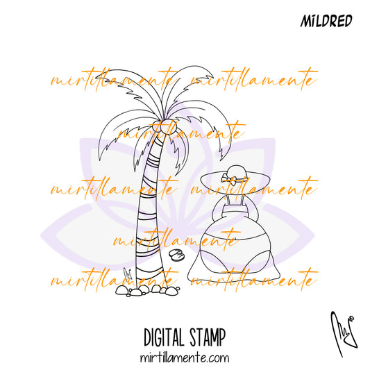 Le Gine: MILDRED - digital stamp