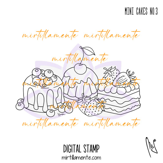 Eat & Drink: MINI CAKES no.3 - digital stamp