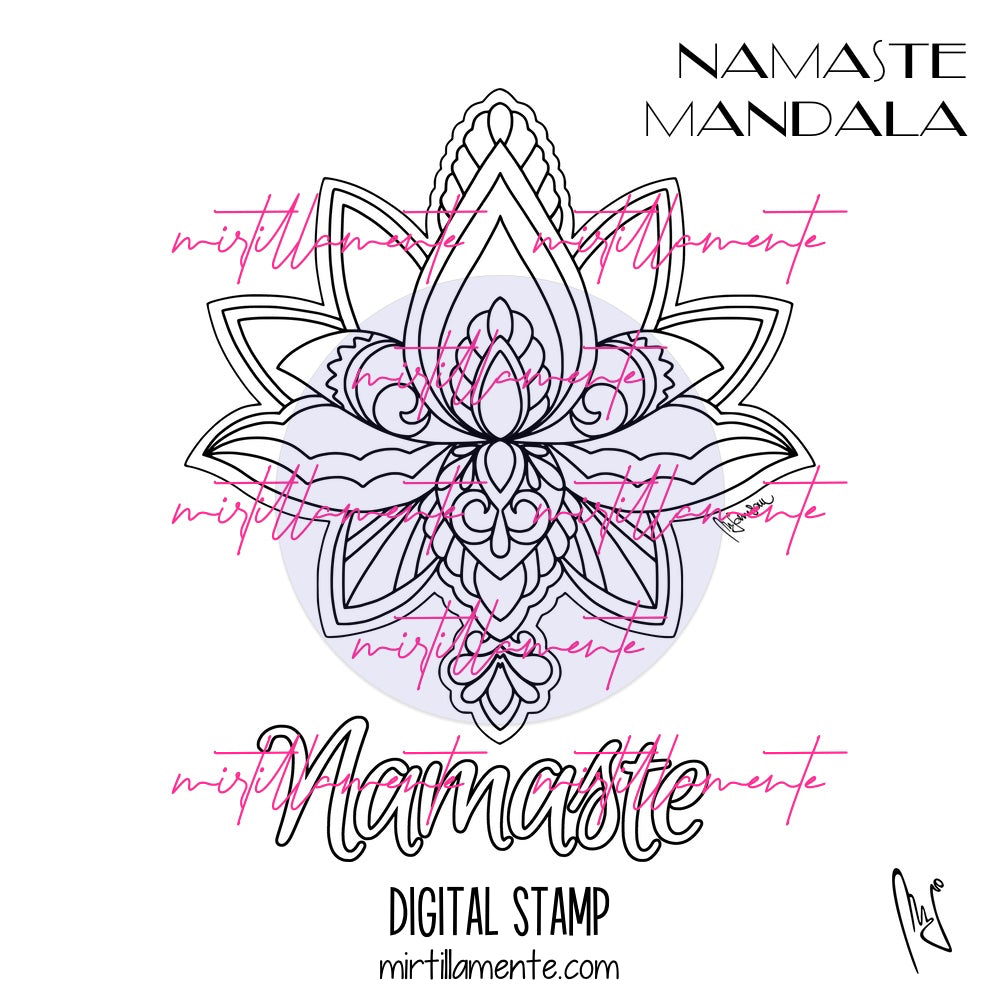 Zen: NAMASTE MANDALA - digital stamp