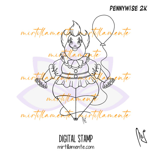 Le Gine: PENNYWISE 2K - digital stamp
