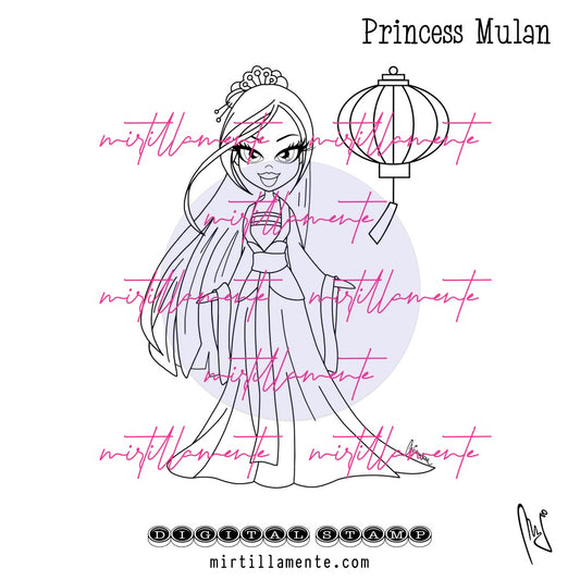 Le Pine: PRINCESS MULAN - digital stamp
