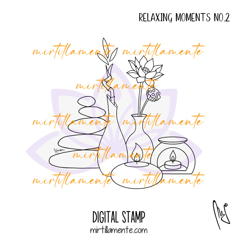 Zen: RELAXING MOMENTS no.2 - digital stamp