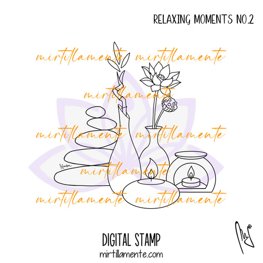 Zen: RELAXING MOMENTS no.2 - digital stamp