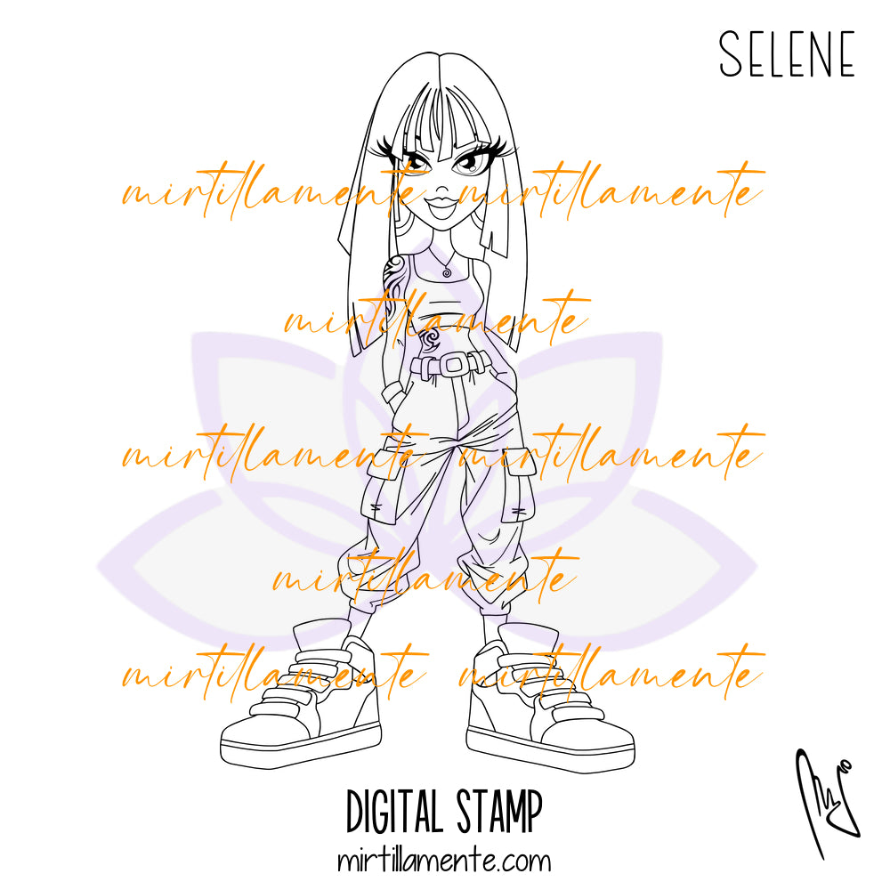 Le Pine: SELENE - digital stamp