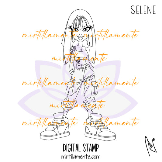Le Pine: SELENE - digital stamp