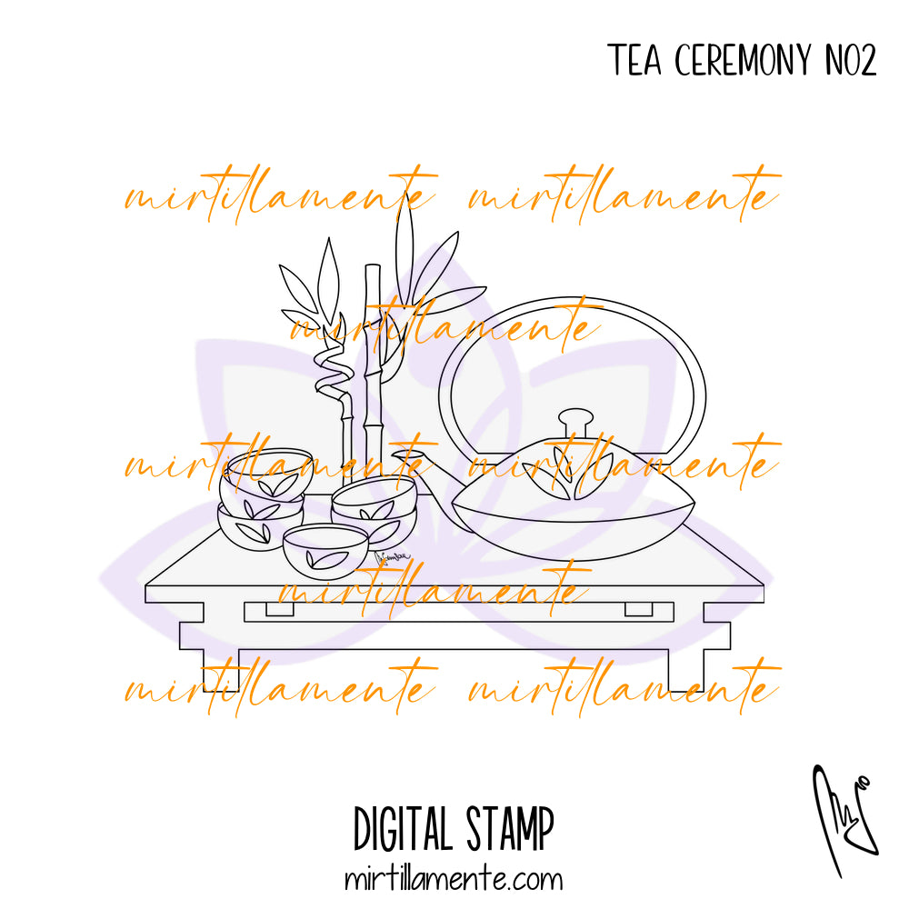 Zen: TEA CEREMONY no.2 - digital stamp