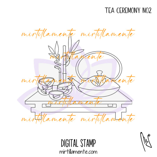 Zen: TEA CEREMONY no.2 - digital stamp