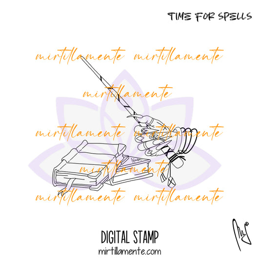 Witchcraft: TIME FOR SPELLS - digital stamp