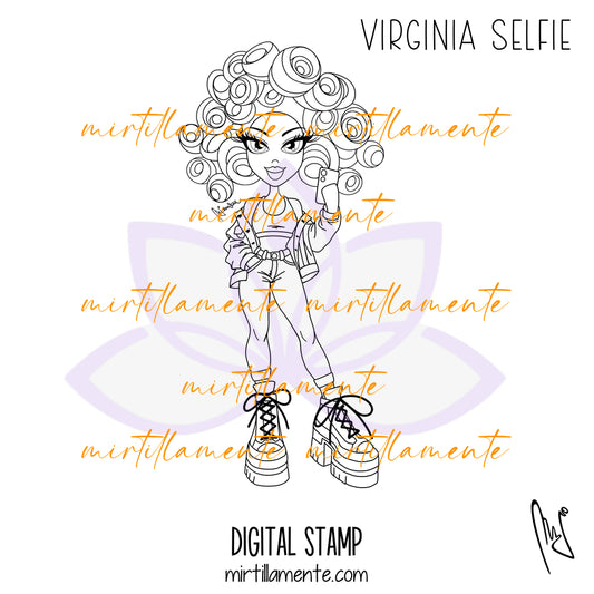 Le Pine: VIRGINIA SELFIE - digital stamp