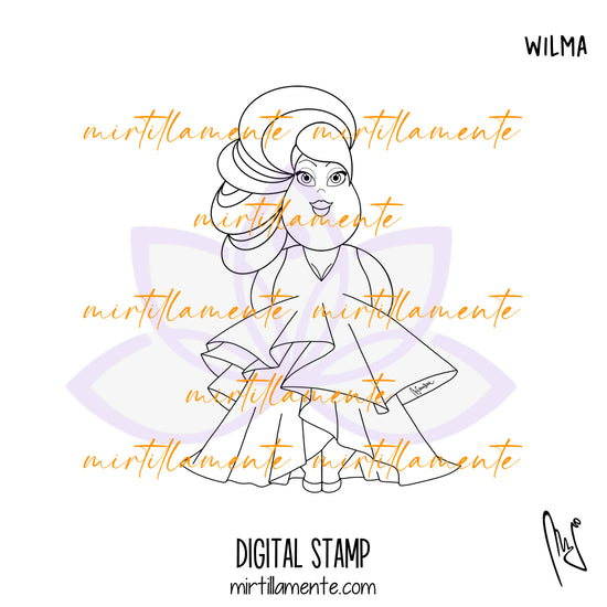 Le Gine: WILMA - digital stamp