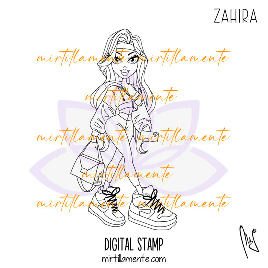 Le Pine: ZAHIRA - digital stamp