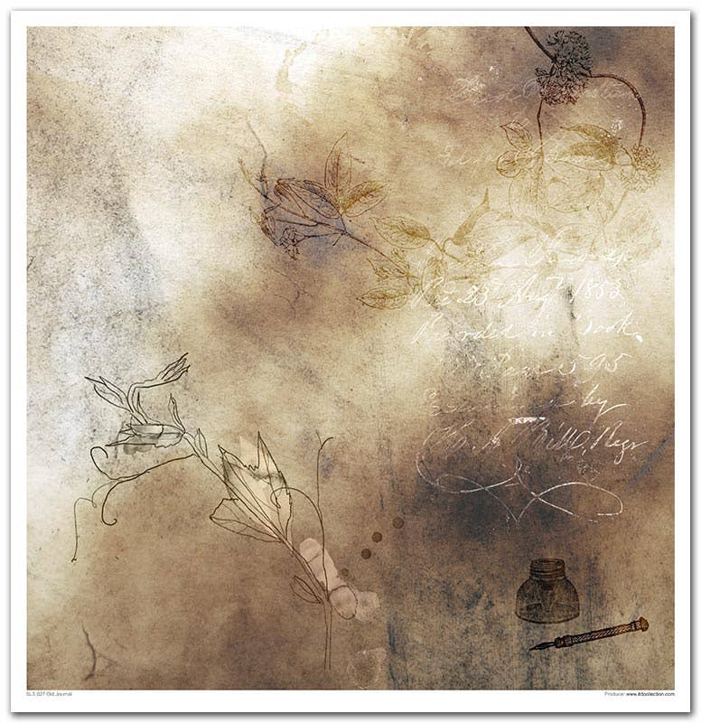ITD: 12x12 inches paper pack OLD JOURNAL