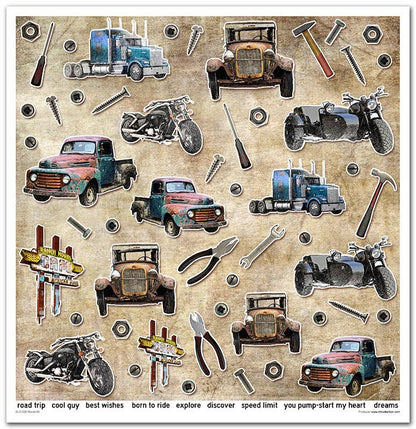 ITD: 12x12 inches paper pack LEGENDARY ROUTE 66