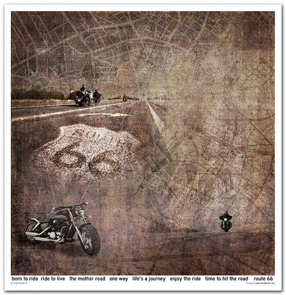ITD: 12x12 inches paper pack LEGENDARY ROUTE 66