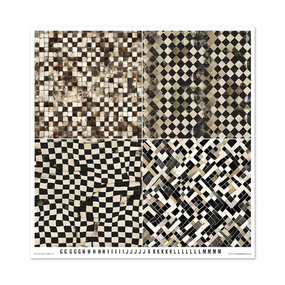 ITD: 12x12 inches paper pack BLACK AND WHITE