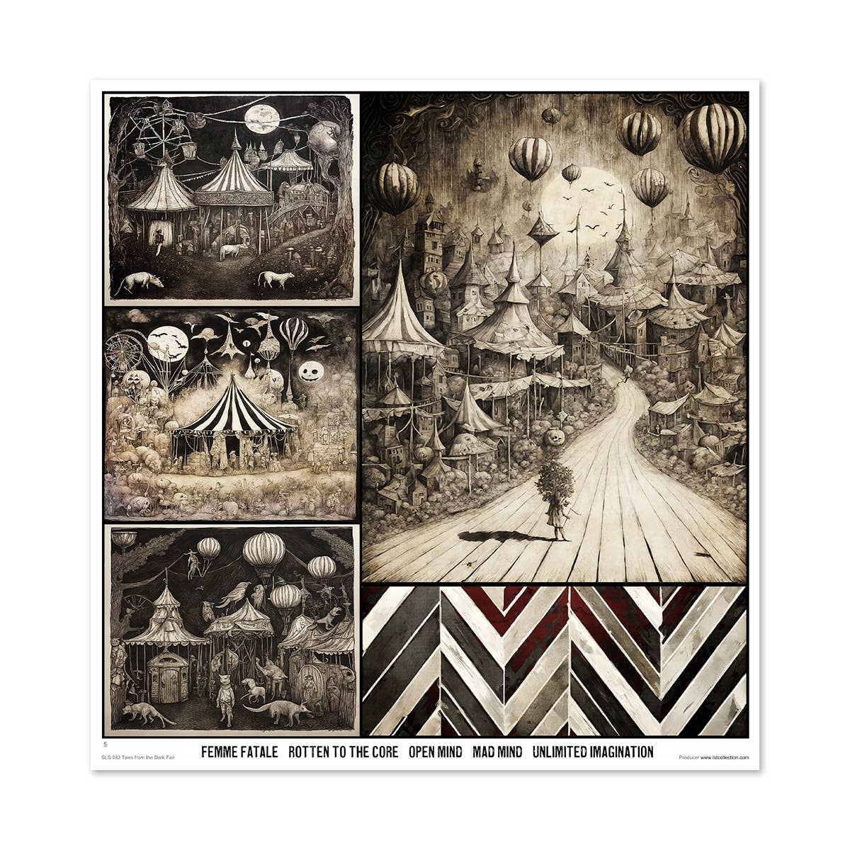 ITD: 12x12 inches paper pack TALES FROM THE DARK FAIR