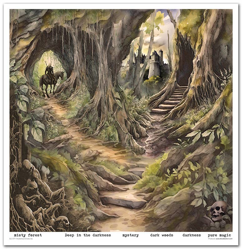 ITD: 12x12 inches paper pack MYSTERIOUS CREATURES