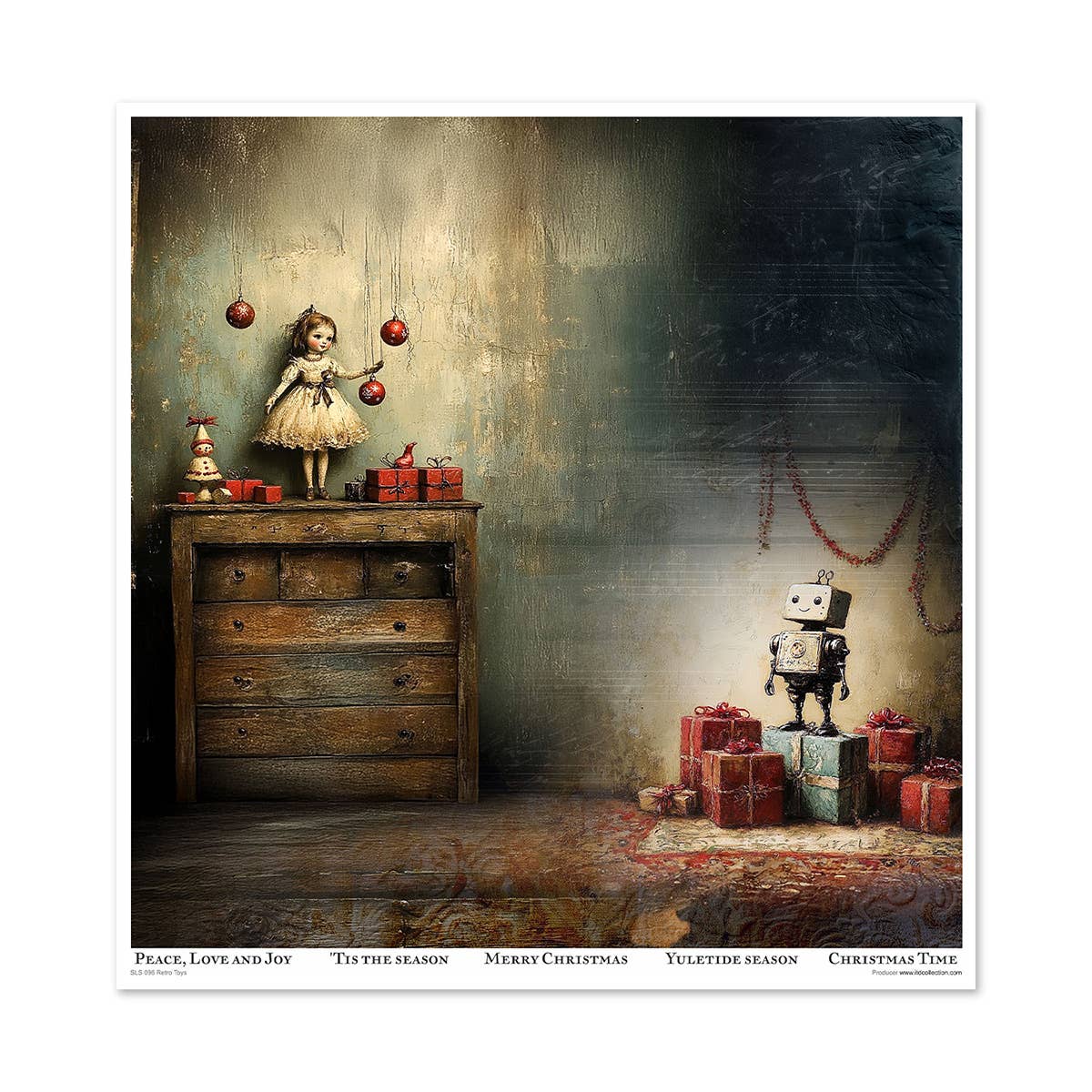 ITD: 12x12 inches paper pack RETRO TOYS