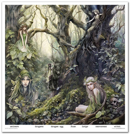 ITD: 12x12 inches paper pack MYSTERIOUS CREATURES